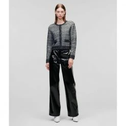 Sort Karl Lagerfeld Sort/Hvit Boucle Knit Cardigan Cardigan Black 10 Sort Karl Lagerfeld Sort/Hvit Boucle Knit Cardigan Cardigan Black -dame-cardigans Butikk unnamed file 1014