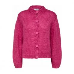 Selected Femme Suanne Ls Knit Short Cardigan Pink