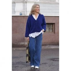 American Vintage Pino19 Genser Blue 10 American Vintage Pino19 Genser Blue -dame-cardigans Butikk unnamed file 1036