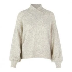 Lyseblå Second Female Milay Knit Genser Beige