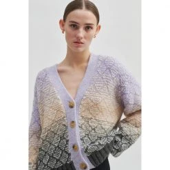 Lilla Second Female Irina Knit Cardigan Genser Purple -dame-cardigans Butikk unnamed file 1093