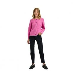 Selected Femme Lulu Ls Knit Short Cardigan B Noos Rosa Drops Pink -dame-cardigans Butikk unnamed file 1117