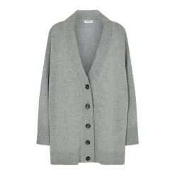 Lys Grå Melert Designers Remix Molina Oversized Cardigan Overdeler Gray -dame-cardigans Butikk unnamed file 1136