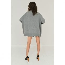 Lys Grå Melert Designers Remix Molina Oversized Cardigan Overdeler Gray -dame-cardigans Butikk unnamed file 1138