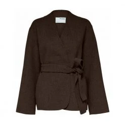 Selected Femme Mathilde Handmade Jacket - Java Melange Brown