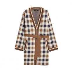 Max Mara Weekend Lavagna Wool-Blend Knit Cardigan - Caramel Brown -dame-cardigans Butikk unnamed file 1213