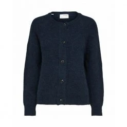 Blå Selected Femme Slflulu Knit Short Cardigan B Noos Cardigan Blue