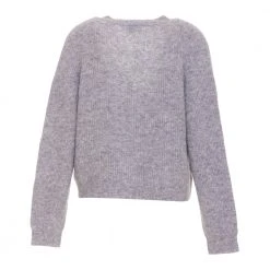 Ganni Relaxed Wool Cardigan Gray -dame-cardigans Butikk unnamed file 1288