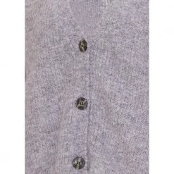 Ganni Relaxed Wool Cardigan Gray -dame-cardigans Butikk unnamed file 1290