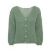Lysegrønn American Dreams Cardigan | Cornelia Short Mohair Knit, Dusty Green Klær Green -dame-cardigans Butikk unnamed file 130