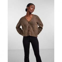 Y.A.S YASSALUM STRIKKET CARDIGAN Brown
