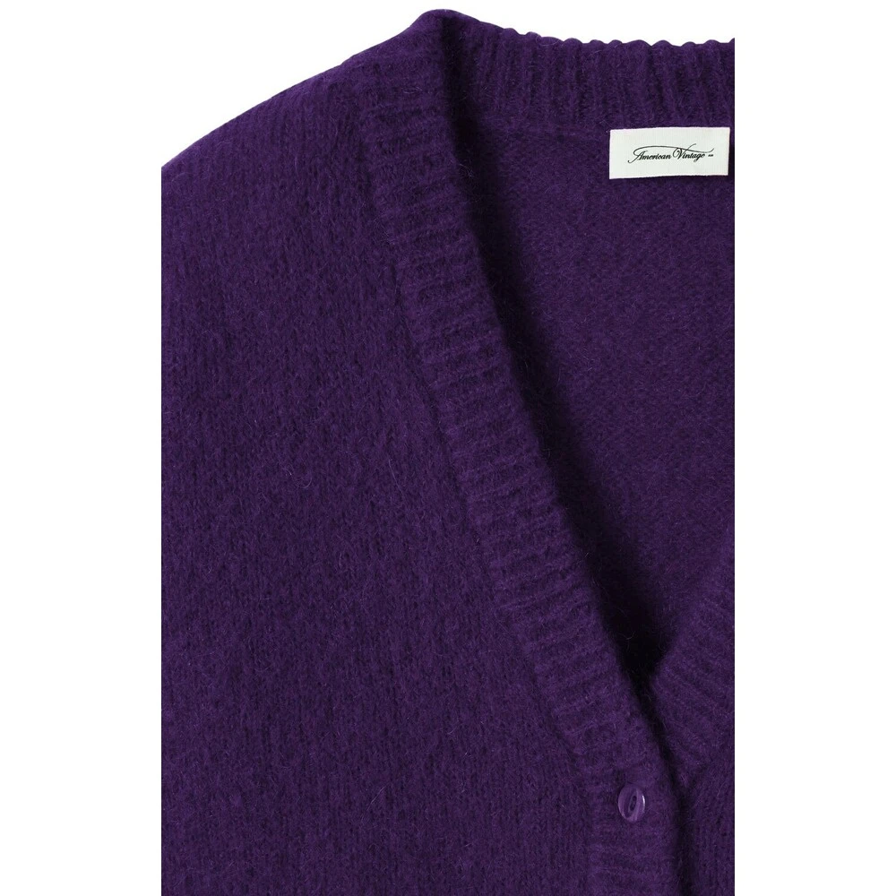 American Vintage Pinoberry Cardigan Purple 4 American Vintage Pinoberry Cardigan Purple - Bilde 2