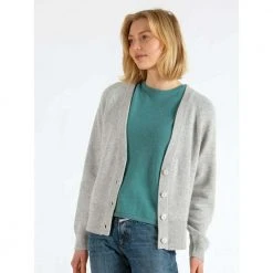 Kashmina Cashmere Cardigan Gray -dame-cardigans Butikk unnamed file 1375