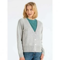Kashmina Cashmere Cardigan Gray -dame-cardigans Butikk unnamed file 1377