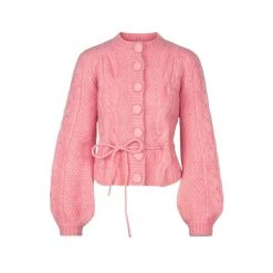 Ella&il Sophia Chunky Cardigan Pink