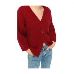 American Vintage Pinobery Cardigan - Cabaret Red -dame-cardigans Butikk unnamed file 1385