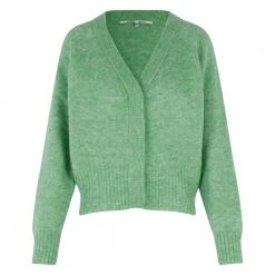 Second Female Laurel Brook Knit Boxy Cardigan Green