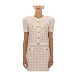 Balmain Monogram Cardigan White