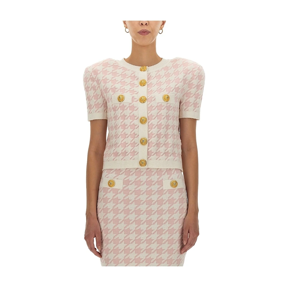 Balmain Monogram Cardigan White 3 Balmain Monogram Cardigan White