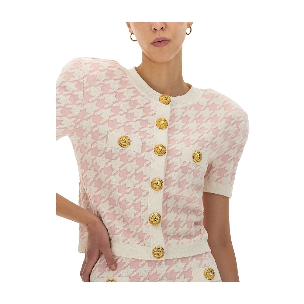 Balmain Monogram Cardigan White 4 Balmain Monogram Cardigan White - Bilde 2