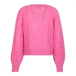 Ganni Soft Mohair Blend Cardigan Pink