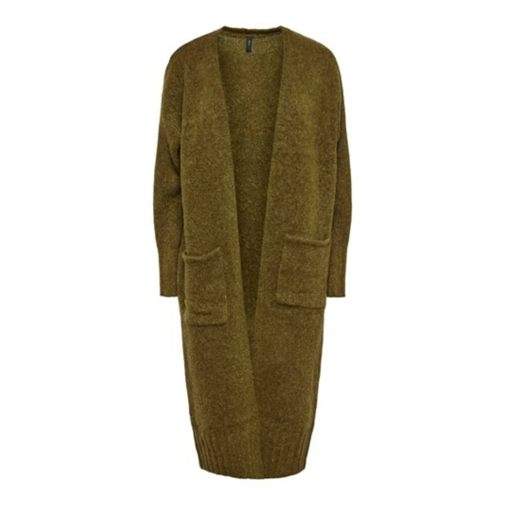 Dark Army Y.A.S. Yasmossa Long Knit Cardigan Jacket Green 3 Dark Army Y.A.S. Yasmossa Long Knit Cardigan Jacket Green