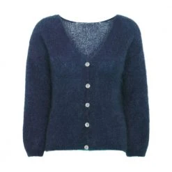 Navy American Dreams Cornelia Ls Cardigan Navy Blue Cardigan Blue