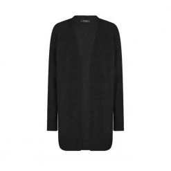 Sort Mos Mosh Thora Long Cardigan Jacket Gray