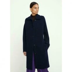 Marine Vince Collared Cardigan Coat Yttertøy Blue -dame-cardigans Butikk unnamed file 1504