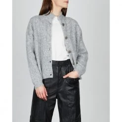 Gestuz Debbiegz Short Cardigan Gray 14 Gestuz Debbiegz Short Cardigan Gray -dame-cardigans Butikk unnamed file 152