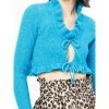 GANNI Sweaters Clear Blue Blue
