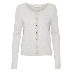 Cream Tammy Cardigan Gray -dame-cardigans Butikk unnamed file 1640