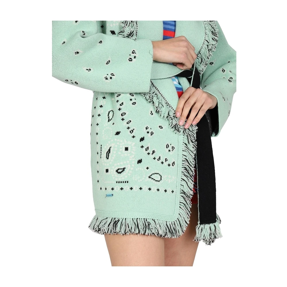 Alanui Bandana Cardigan Green 6 Alanui Bandana Cardigan Green - Bilde 4