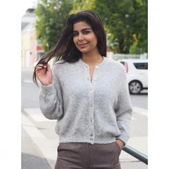 American Vintage Zabidoo - Gris Clair Chine Cardigan Gray