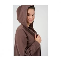 Brun Pont Neuf Deva Lang Cardigan Med Hette Cardigan Brown -dame-cardigans Butikk unnamed file 1771