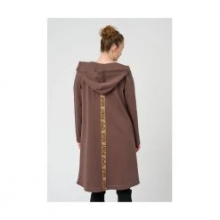 Brun Pont Neuf Deva Lang Cardigan Med Hette Cardigan Brown -dame-cardigans Butikk unnamed file 1772