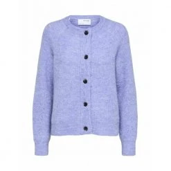 Selected Femme Lulu Ls Knit Short Cardigan Blue -dame-cardigans Butikk unnamed file 179