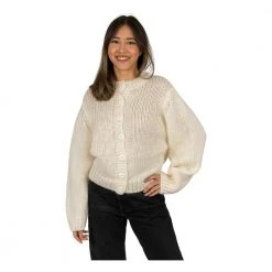 Selected Femme Suanne Ls Knit Short Cardigan - Birch Beige -dame-cardigans Butikk unnamed file 1790