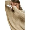 Saint Tropez BROOKESZLS PULLOVER GENSER Beige -dame-cardigans Butikk unnamed file 1793
