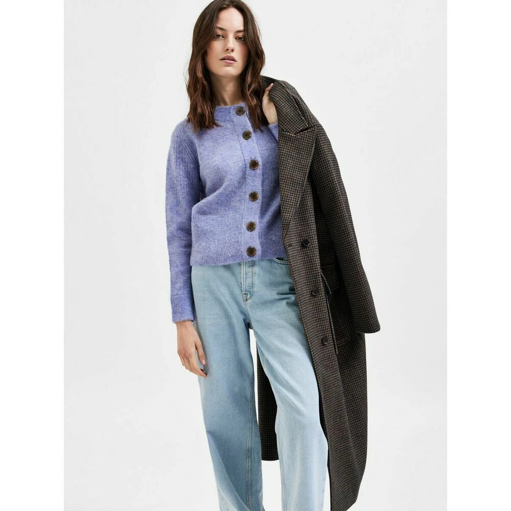 Selected Femme Sia Ls Knit Cardigan Blue 3 Selected Femme Sia Ls Knit Cardigan Blue