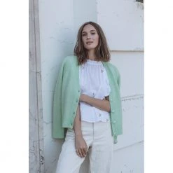 MISSMAYA Birgitte Mohair Cardigan Green