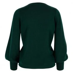 Tirillm ALISON MERINOULL GENSER MED PUFFERMER Red