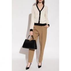 Tory Burch Cashmere Cardigan Beige
