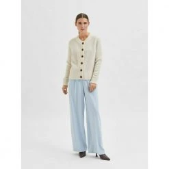 Selected Femme Sia Ls Knit Cardigan Beige -dame-cardigans Butikk unnamed file 1922