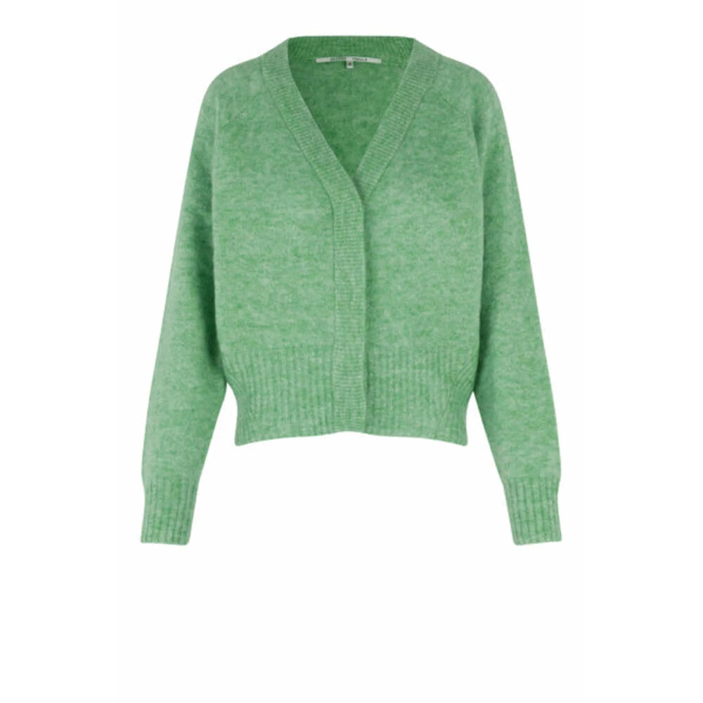 Second Female Brook Knit Boxy Cardigan Green 3 Second Female Brook Knit Boxy Cardigan Green