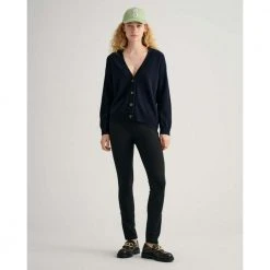 Gant D1. Superfine Lambswool Cardigan - Evening Blue Blue -dame-cardigans Butikk unnamed file 1951
