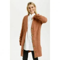 Cream Merle Lang Cardigan Orange