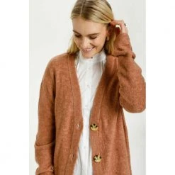 Cream Merle Lang Cardigan Orange -dame-cardigans Butikk unnamed file 1960