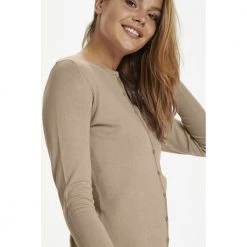Saint Tropez Mila R-Neck Cardigan Beige