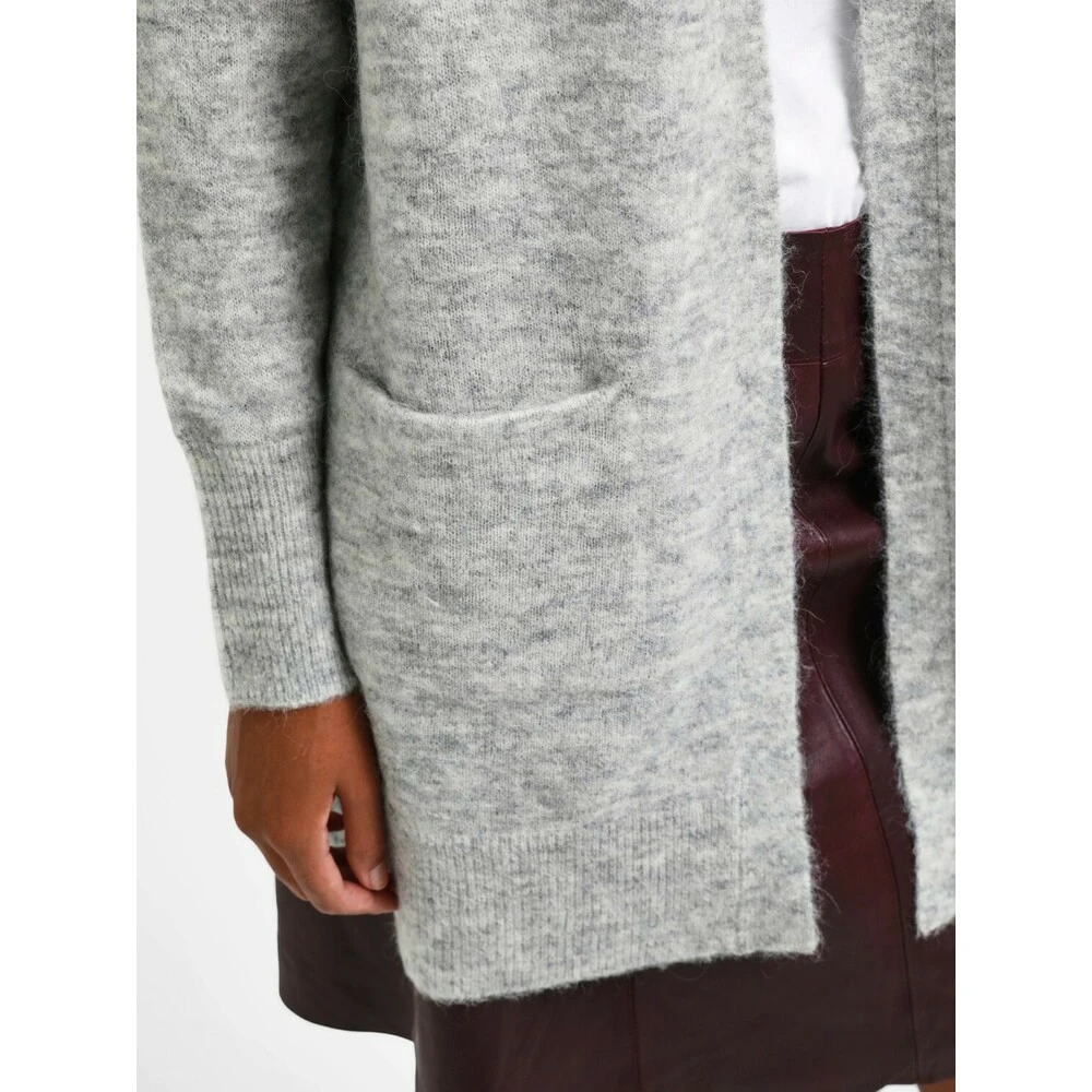 Lysegrå Selected Femme Slflulu New Ls Knit Long Cardigan Cardigan Gray 3 Lysegrå Selected Femme Slflulu New Ls Knit Long Cardigan Cardigan Gray